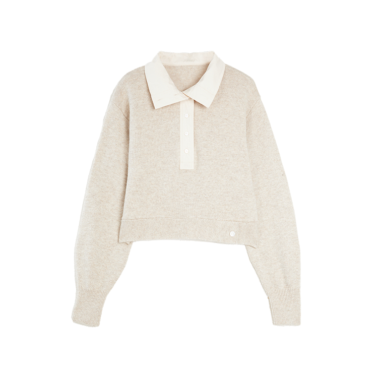 

ELLE Свитер женский Apricot Lapel Moderate Others