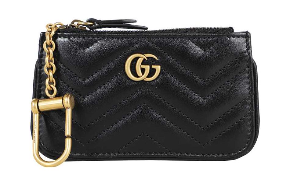 

GUCCI Кожаный брелок унисекс черный