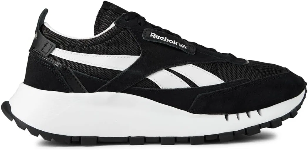 Женские классические кожаные кроссовки Reebok, Core Black Cold Grey 7 Vector Red — фото 2