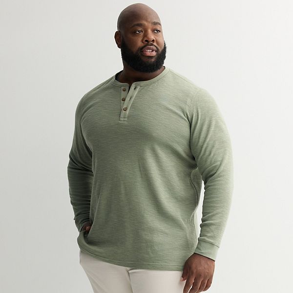 

Футболка с длинным рукавом Big & Tall в рубчик Sonoma Goods For Life, Olive