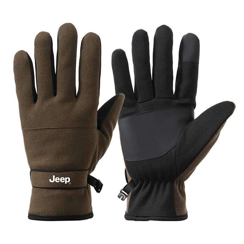 

Теплые утепленные перчатки мужские Jeep, cool coffee коричневый