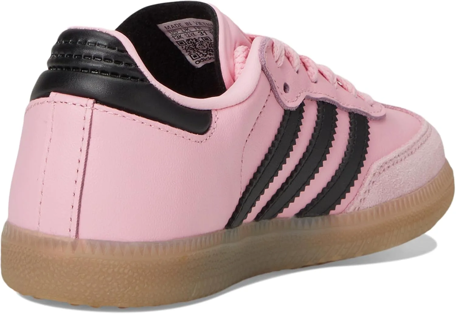 Детские футбольные бутсы Adidas Samba Messi J, светло-розовый/черный — фото 3