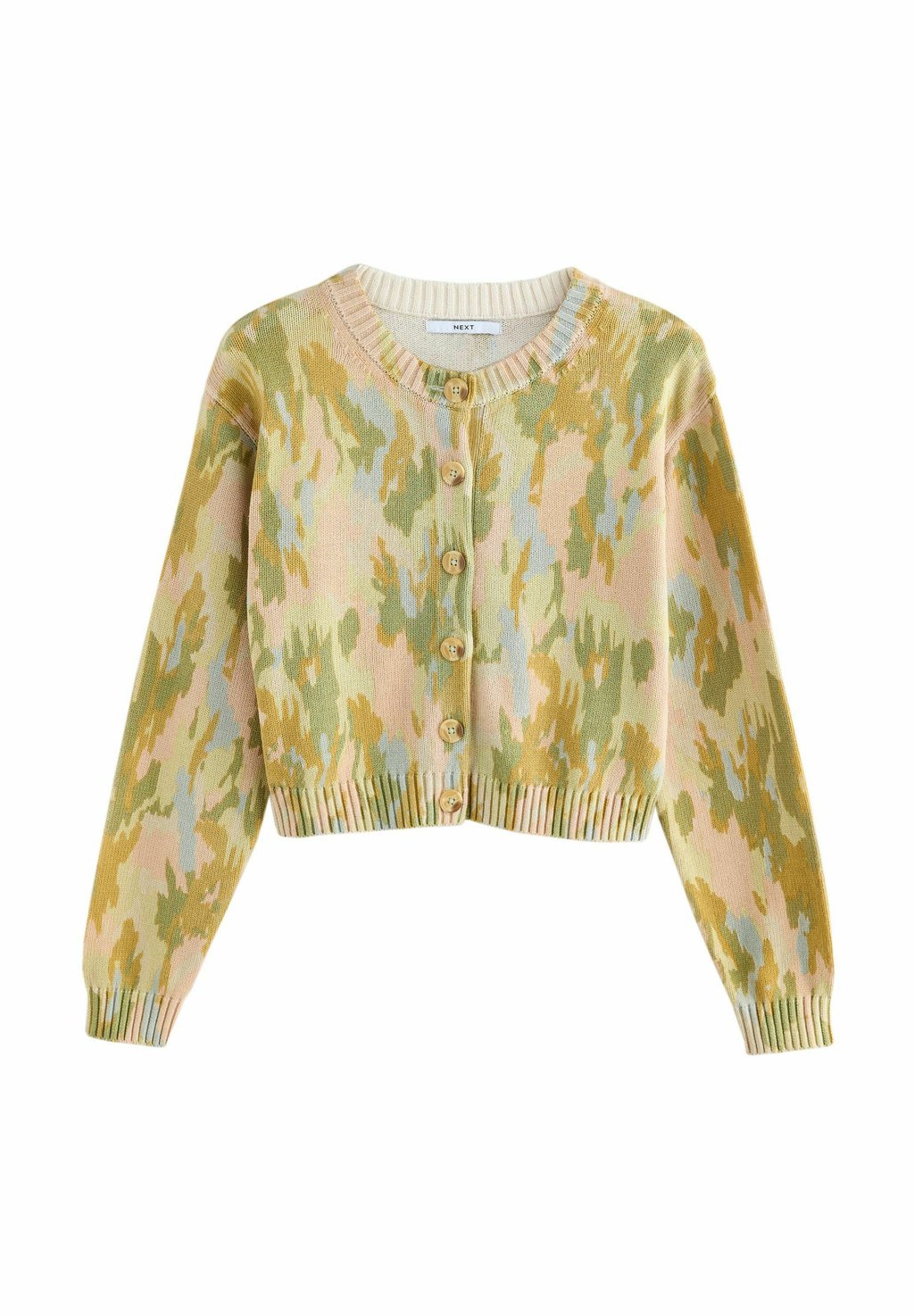 

Кардиган WASHED CREW NECK Next, зеленый