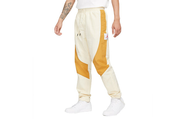 Спортивные штаны Air Jordan Flight Contrasting Colors Breathable Drawstring Sports Pants Yellow, желтый — фото 4