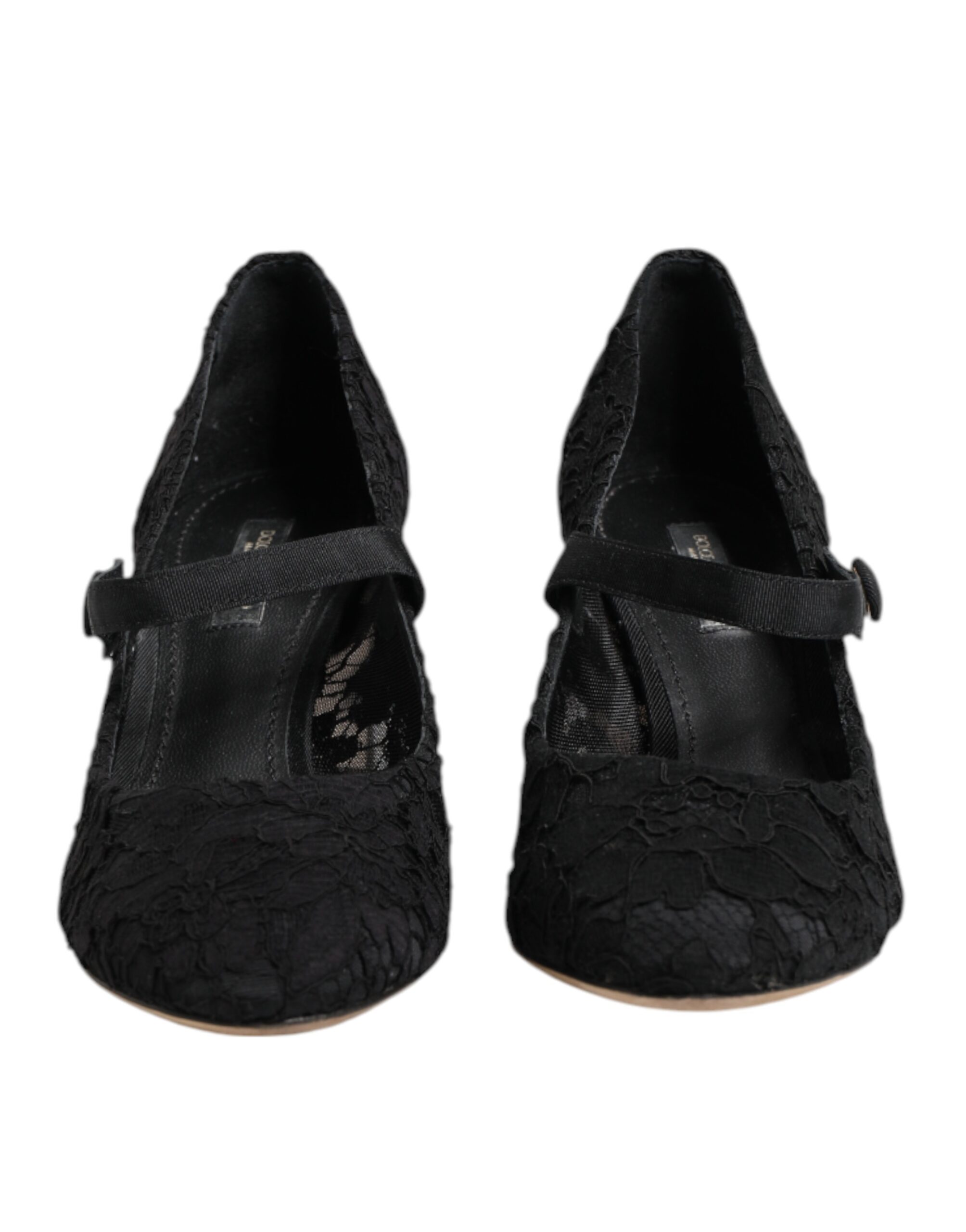 Черные туфли-лодочки Mary Jane Taormina на шнуровке Dolce & Gabbana, черный — фото 2