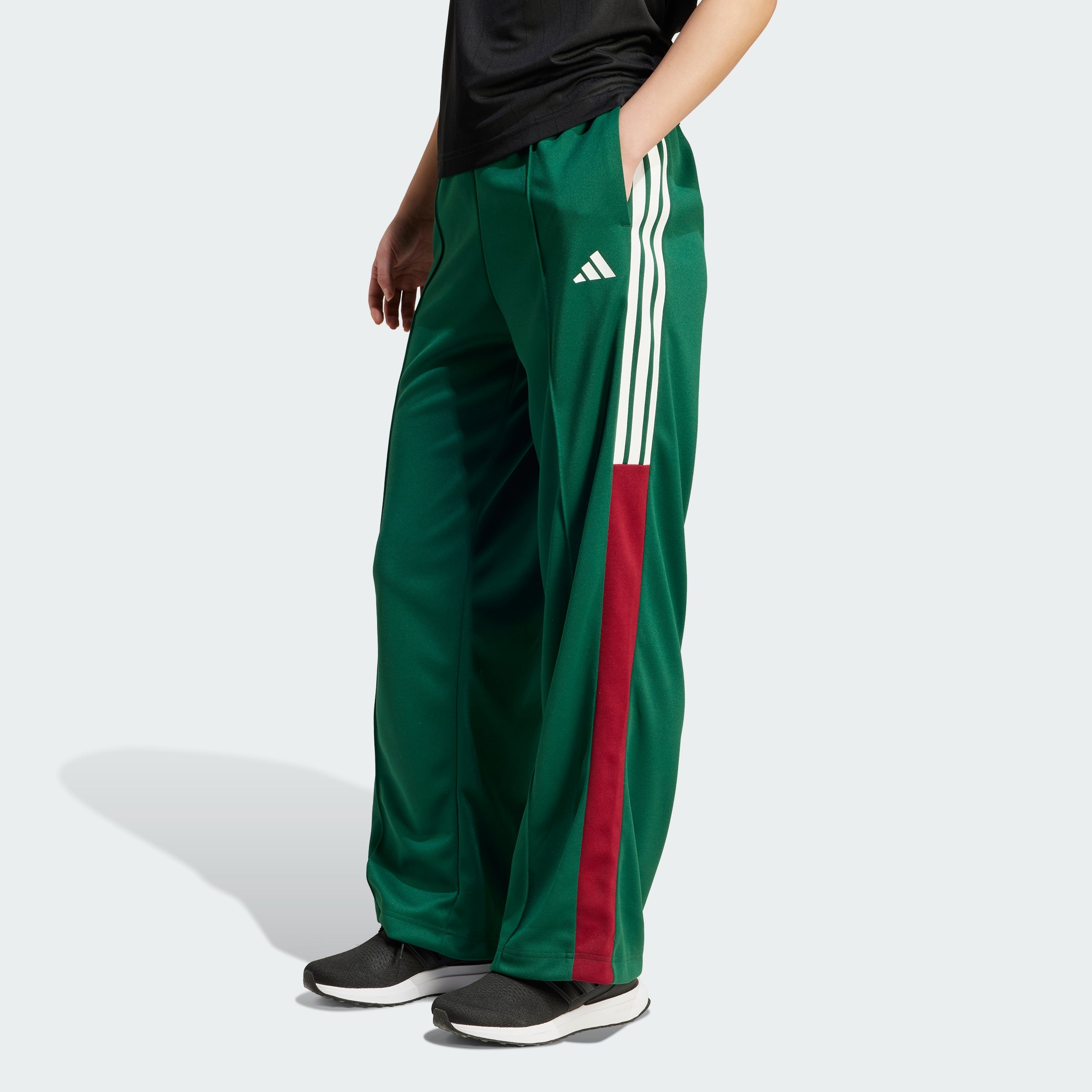 

Женские брюки adidas Tiro Nations Pack Wide-Leg Adidas, Dark Green / Collegiate Burgundy / White