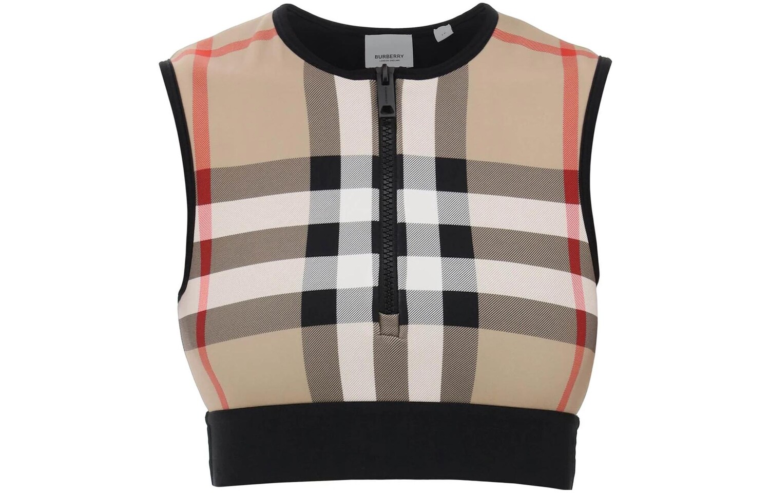 

Укороченный топ женский хаки Burberry