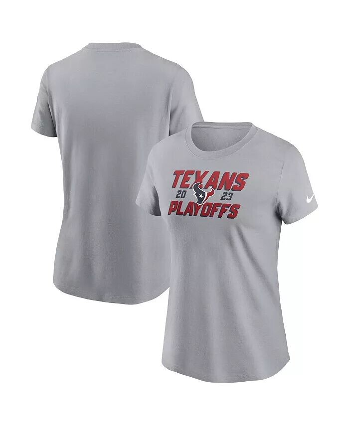 

Женская серая футболка Houston Texans 2023 NFL Playoffs Iconic Nike