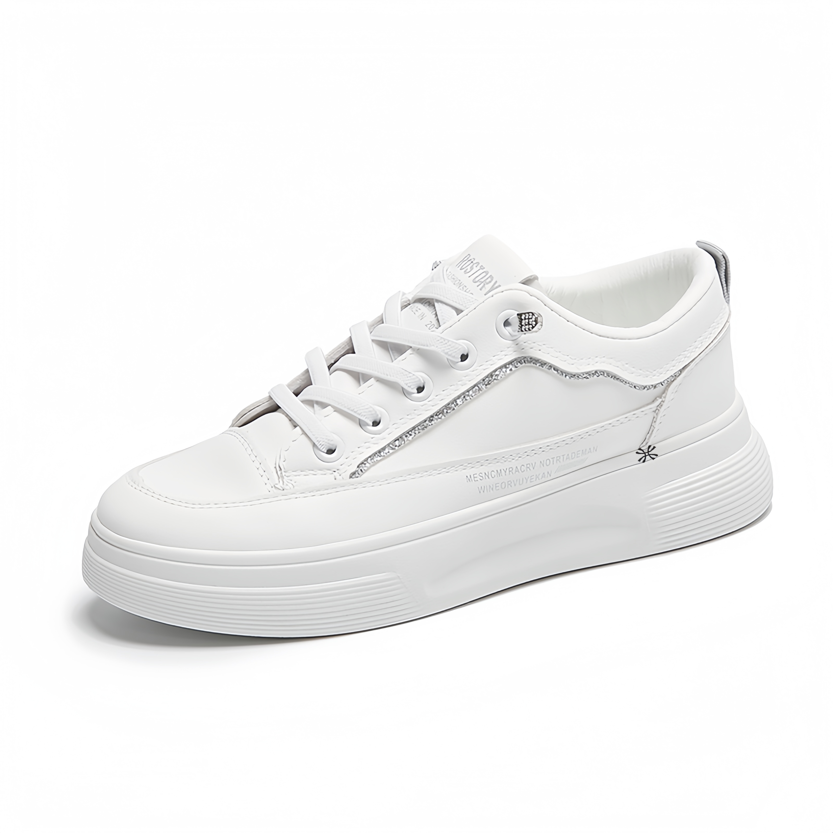 

Прочные дышащие детские кроссовки для скейтбординга для подростков YUZHAOLIN, белый/серый