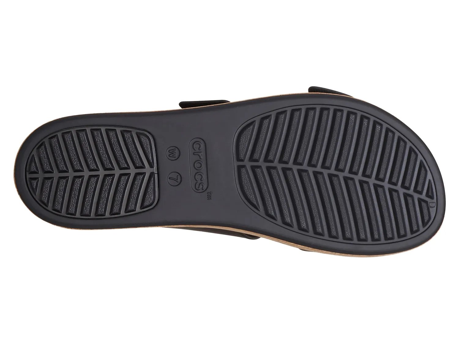 Сандалии Crocs Brooklyn Cork Buckle Wedge Sandal - Women's, черный — фото 4