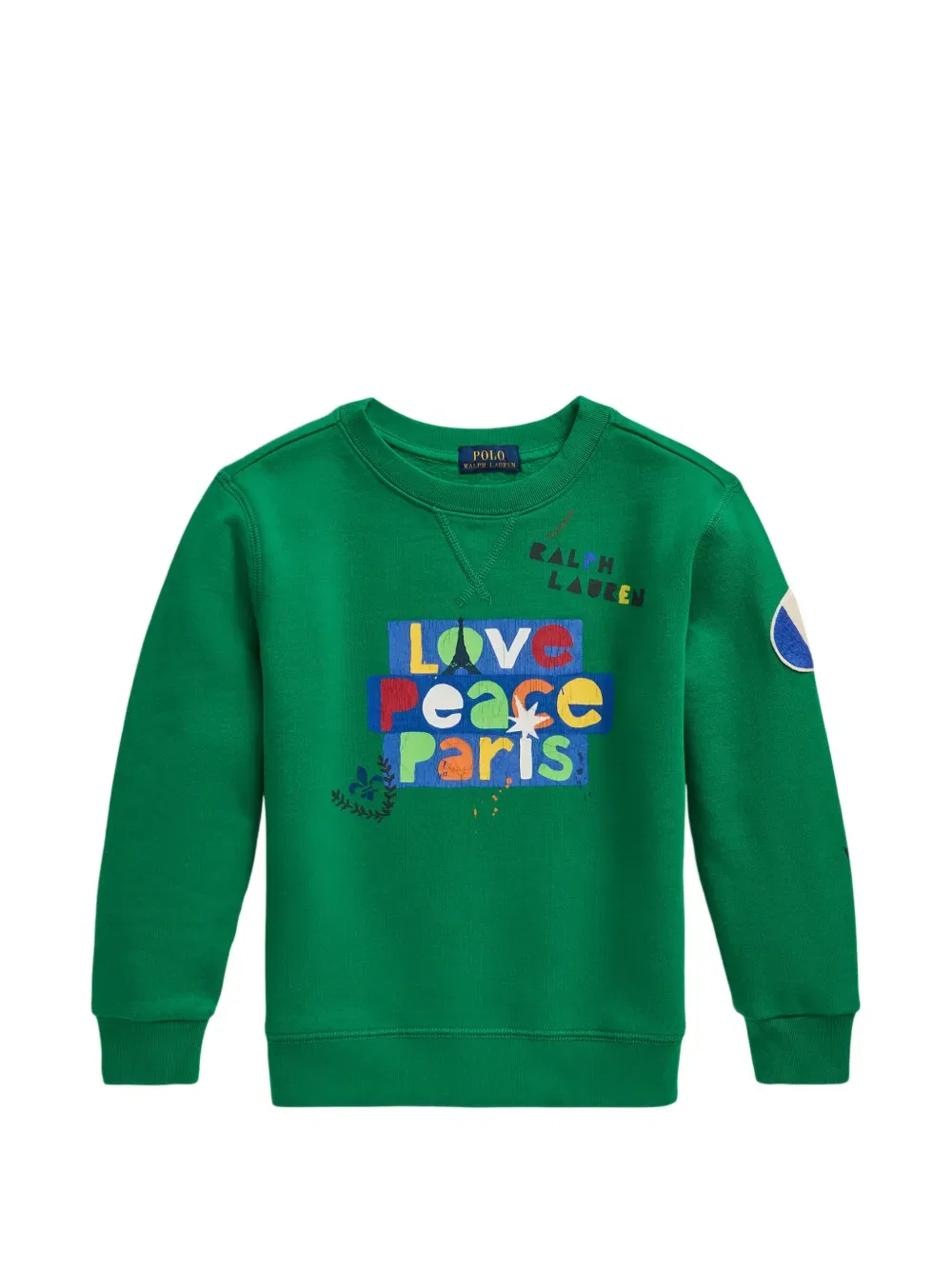 Толстовка с графическим принтом Polo Ralph Lauren Kids, зеленый