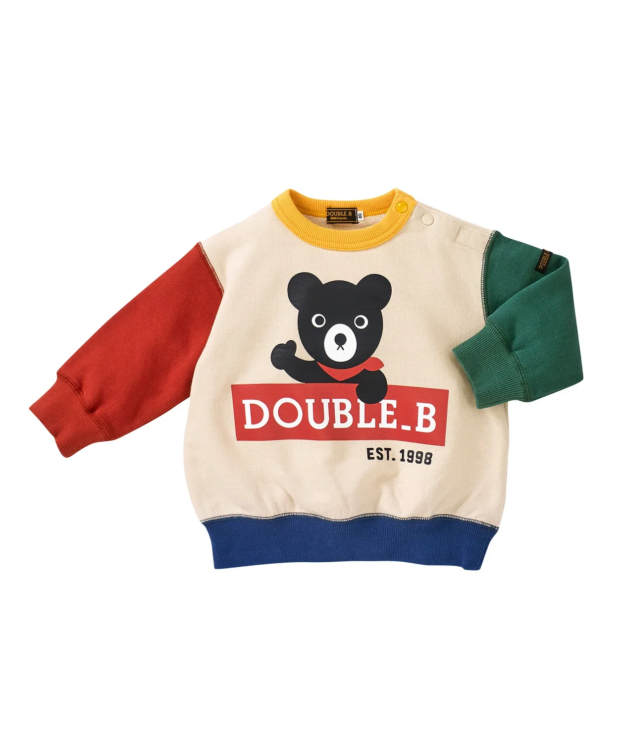 Толстовка с медведем и вывеской Double B, мультиколор