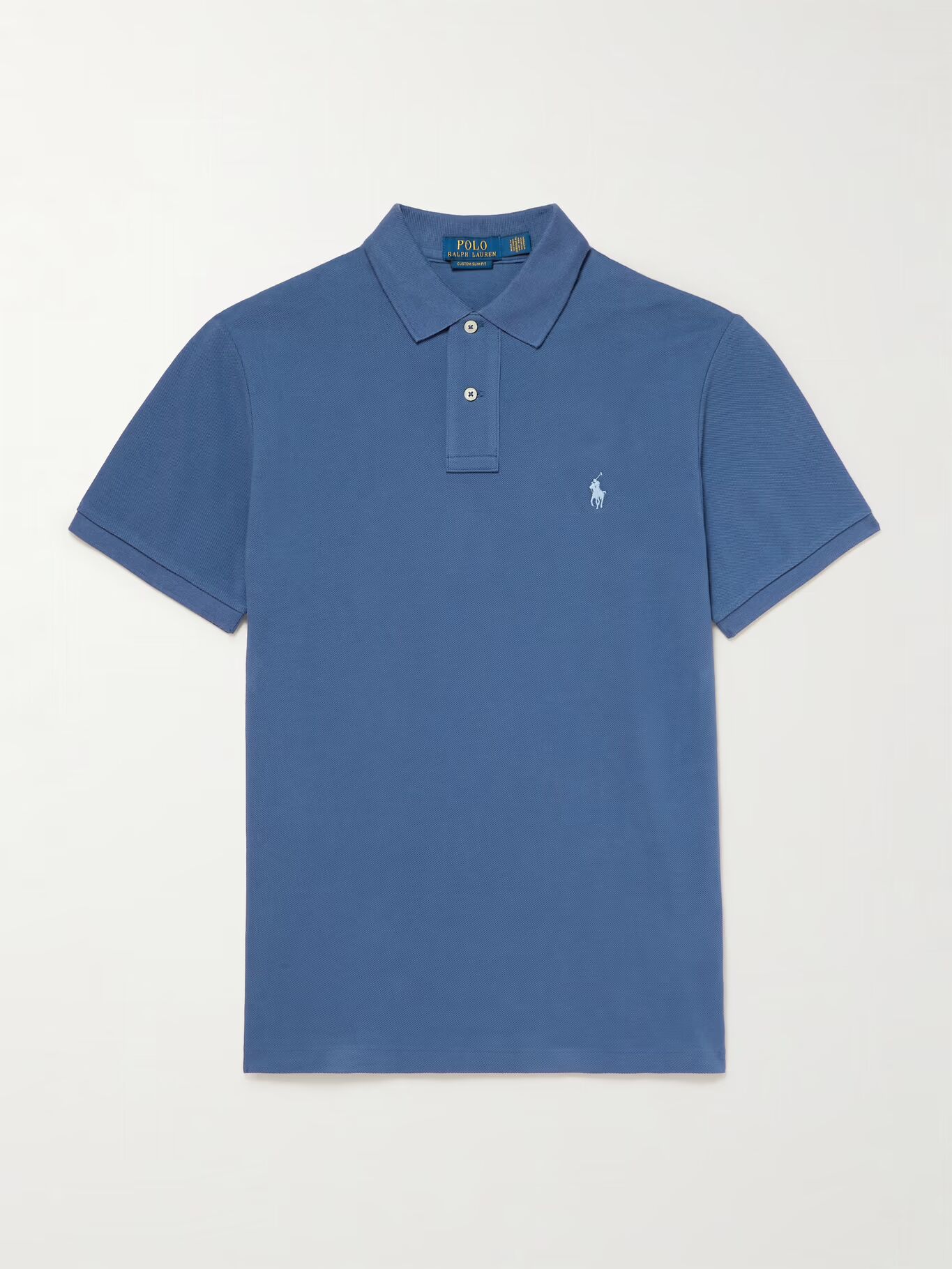 

Рубашка-поло из хлопкового пике с вышитым логотипом POLO RALPH LAUREN, синий
