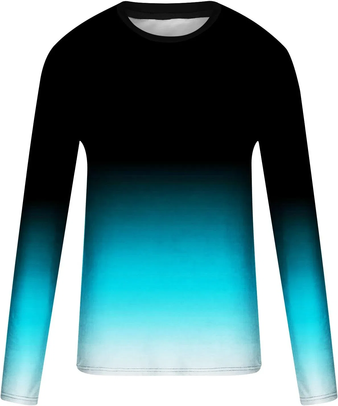 Футболка с длинным рукавом омбре, Gradient, Sky Blue — фото 4
