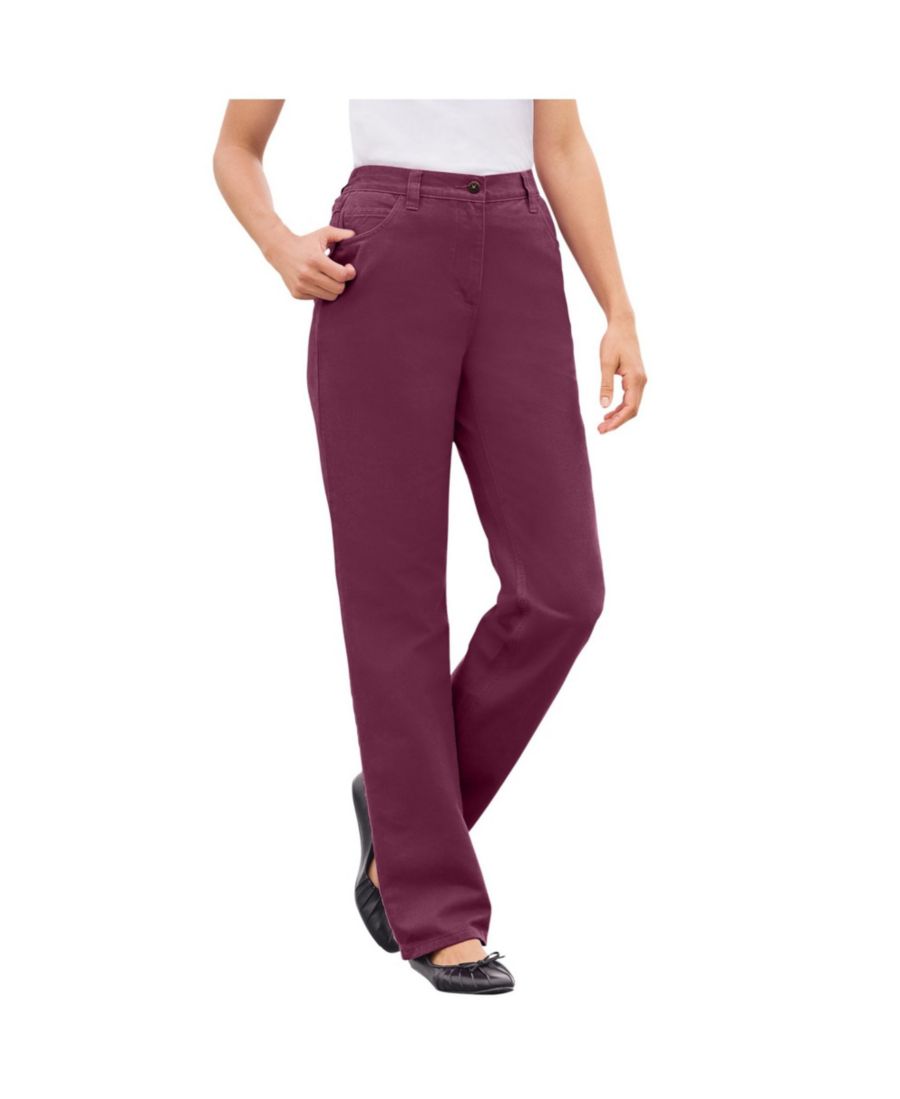 

Женские джинсы Within Tall Perfect из хлопка с эластичной задней частью Woman Within, Deep claret