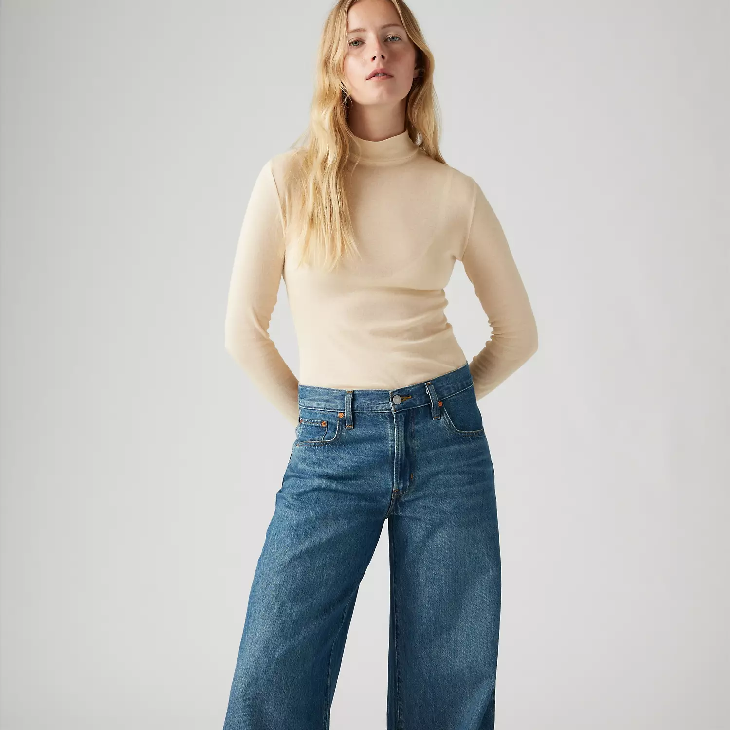 

Футболка Juno тканевой вязки с длинными рукавами Levi's, белый
