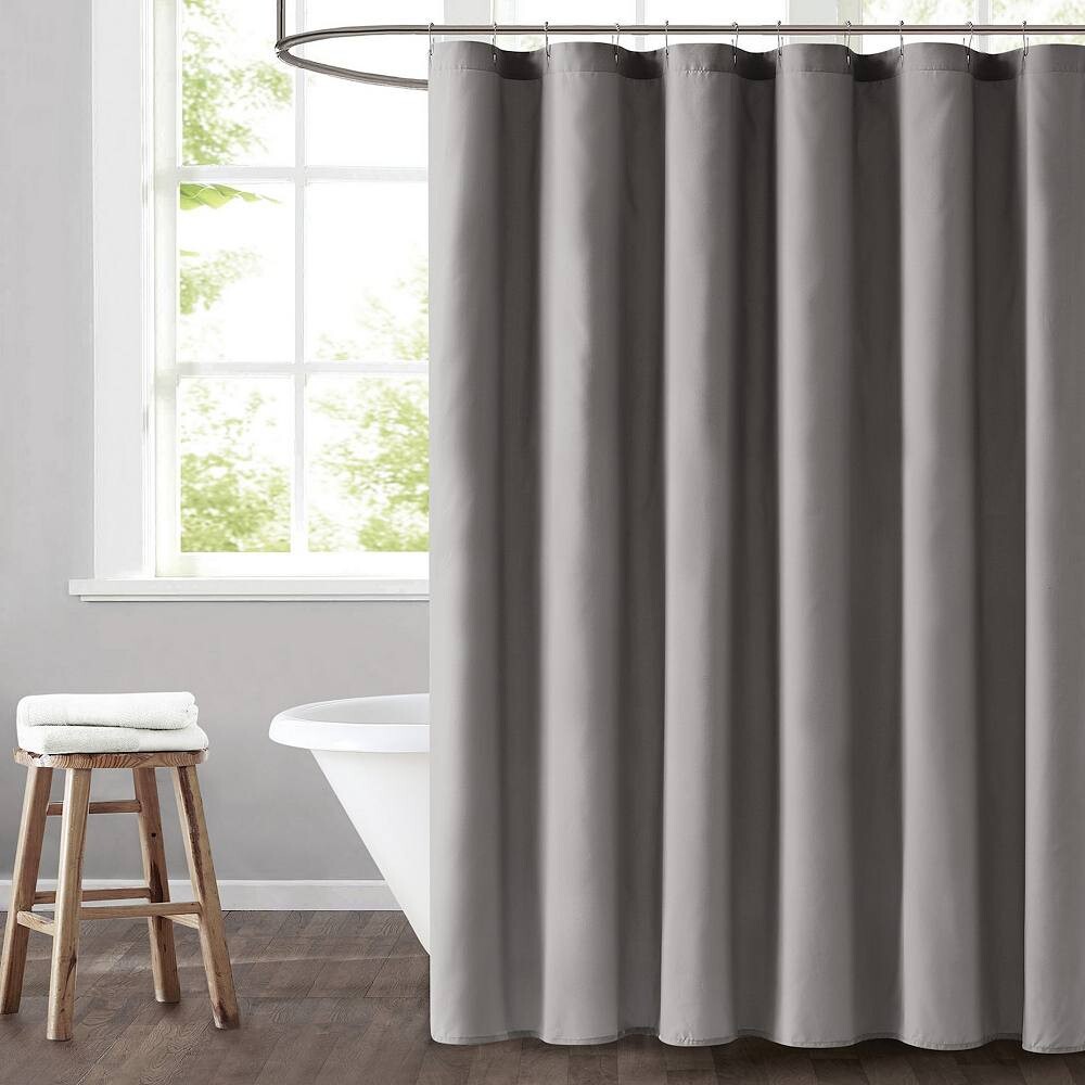

По-настоящему мягкая занавеска для душа на каждый день Truly Soft, серый