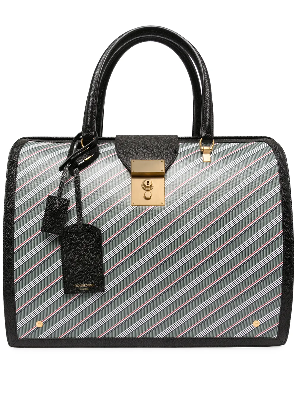 

Портфель в полоску THOM BROWNE, синий