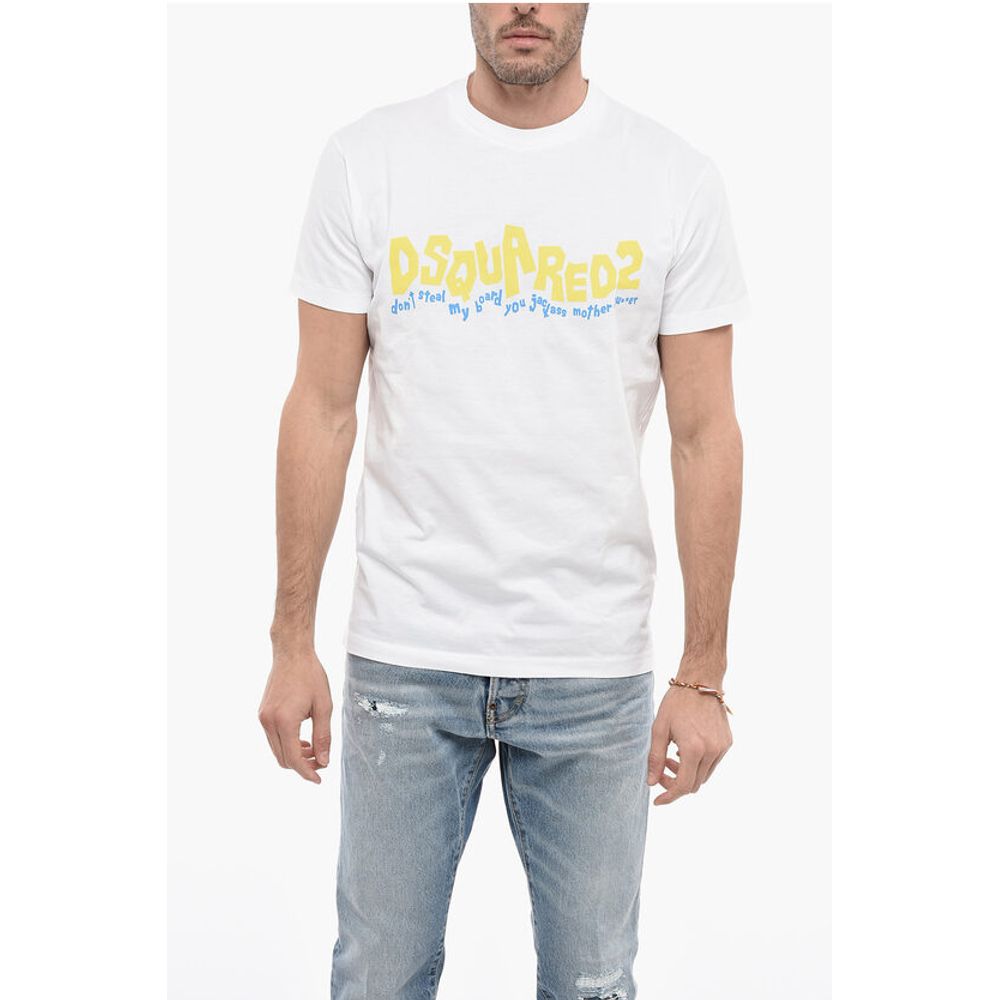 

Футболка Cool Fit с круглым вырезом и напечатанным логотипом Dsquared2, White