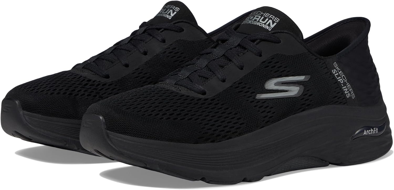 

Мужские кроссовки Skechers Hands Free Slip-ins: Go Run Max с амортизацией и поддержкой свода стопы - Game, черный