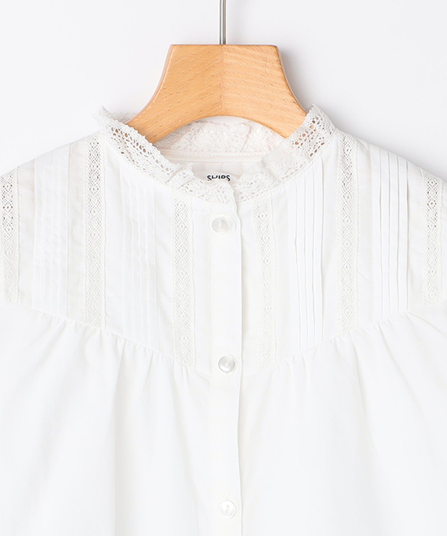 Детская блузка: 80-90 см / с кружевом и складками SHIPS KIDS, Off white — фото 3