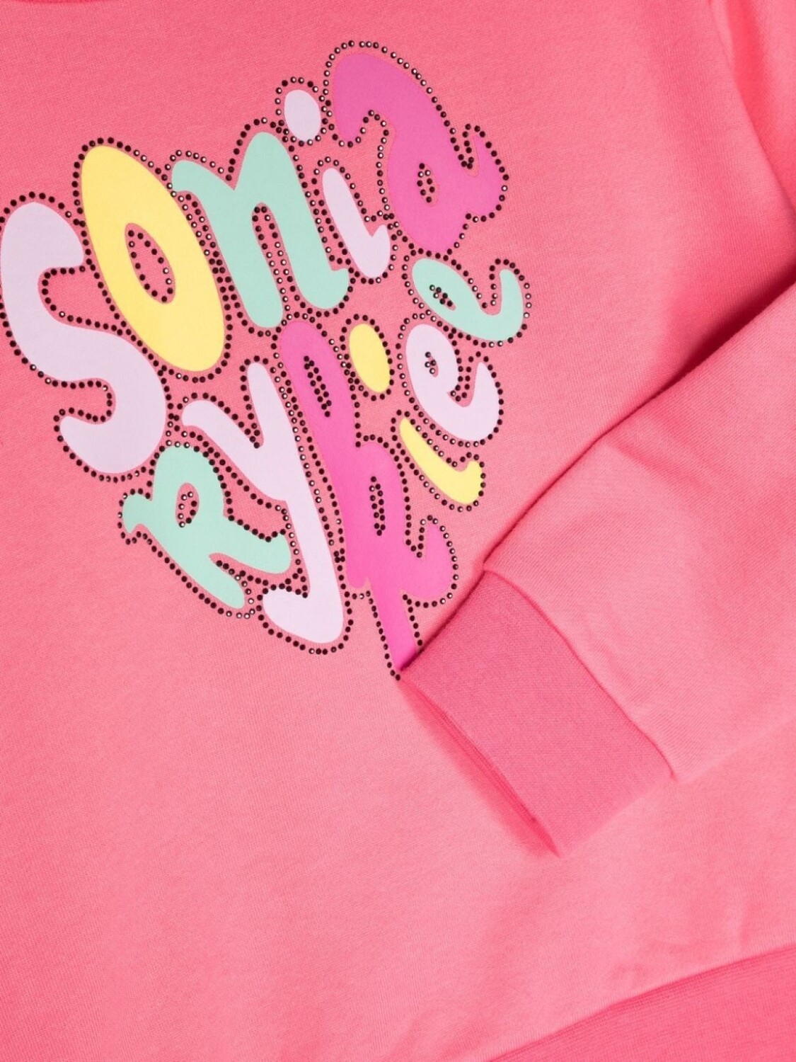 Sonia Rykiel декорированная толстовка с логотипом, розовый — фото 3