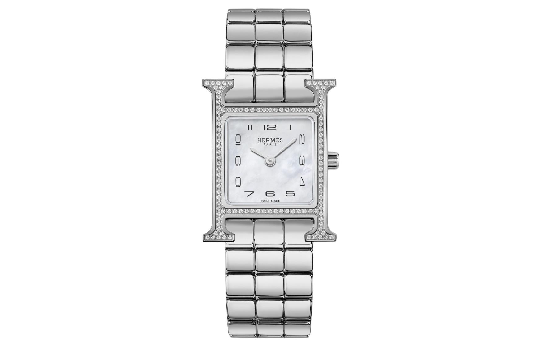 

HERMES Часы Wrist Watch Quartz Movement Stainless Steel Strap 25mm White Dial Women's Watch, White Dial