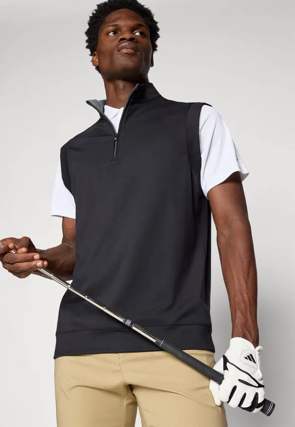 Классический жилет ultimate365 с застежкой-молнией до середины груди Adidas Golf, Black — фото 4