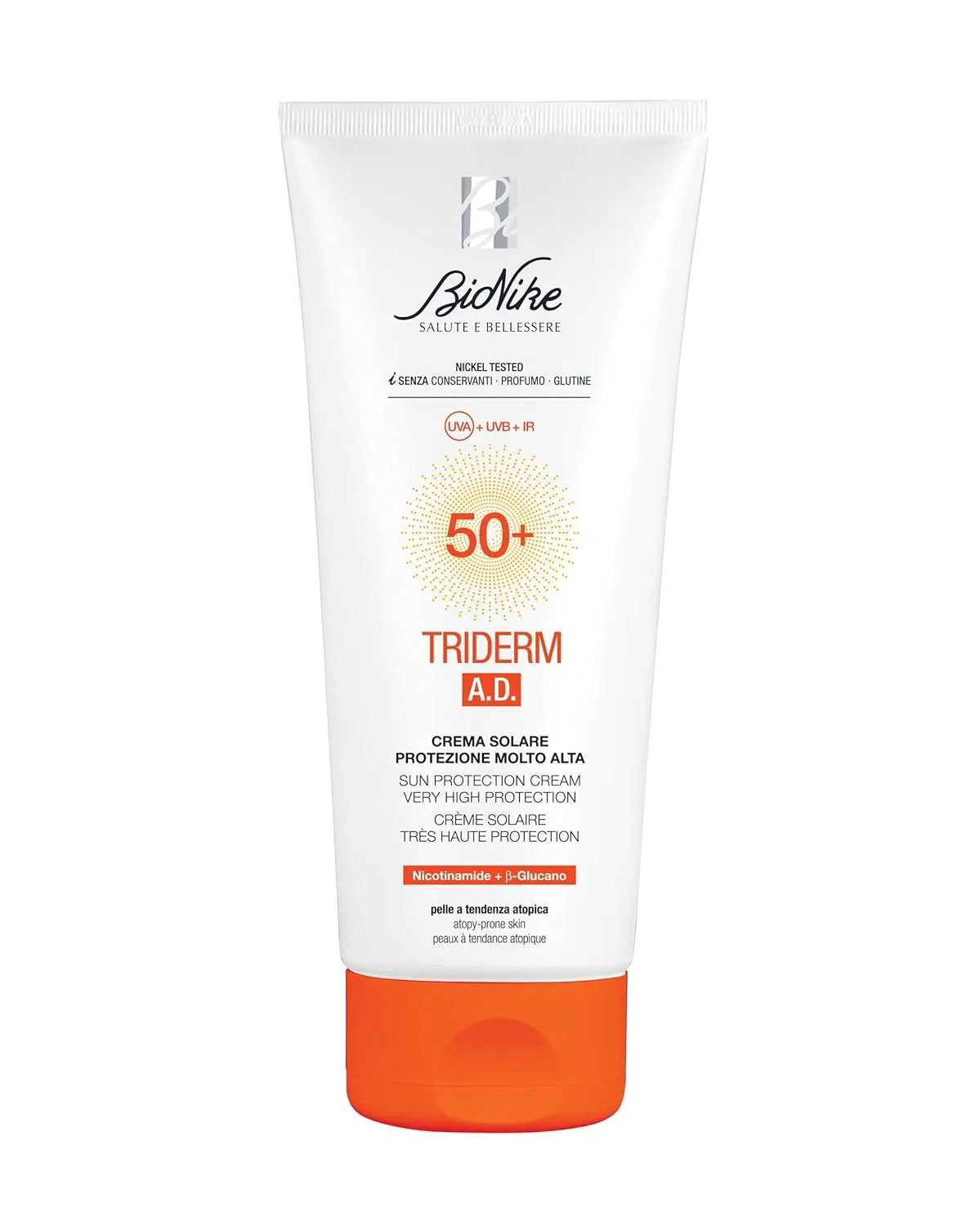 Солнцезащитный крем SPF 50+ для атопической кожи «Triderm AD» от Bionike, 200 мл Bionike