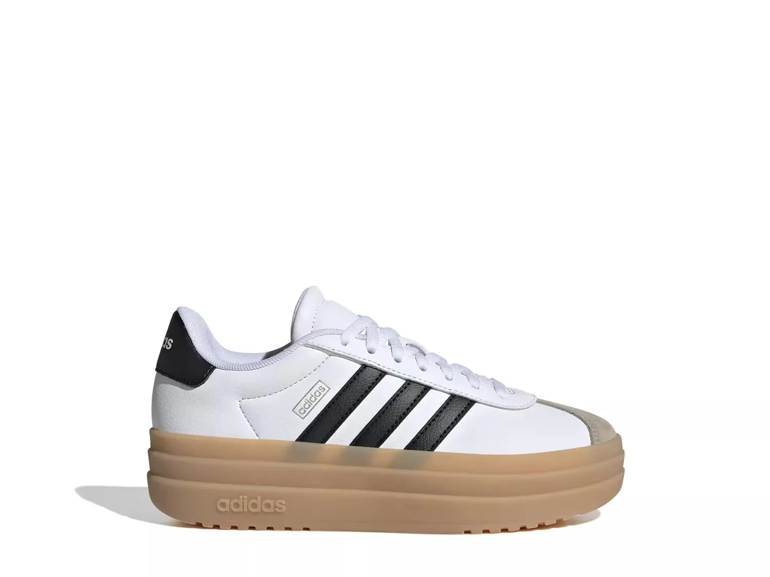 Кроссовки платформенные VL Court Bold - детские Adidas, White/Black — фото 3