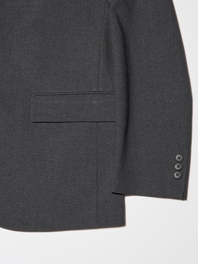 Пиджак Airsense шерстяная Uniqlo, темно-серый — фото 4