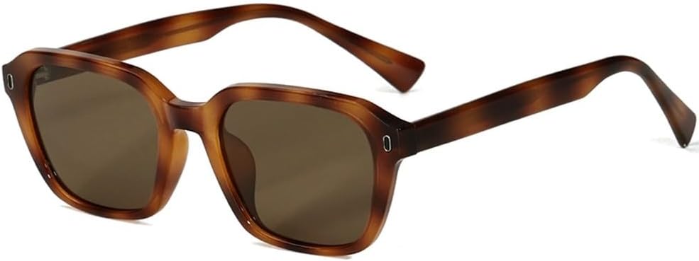 

поляризованные солнцезащитные очки синего и коричневого цвета, модные мужские и женские квадратные солнцезащитные очки для женщин с защитой от УФ-излучения UV400, унисекс, ацетатные очки WNCKSQ, Leopard With Brown