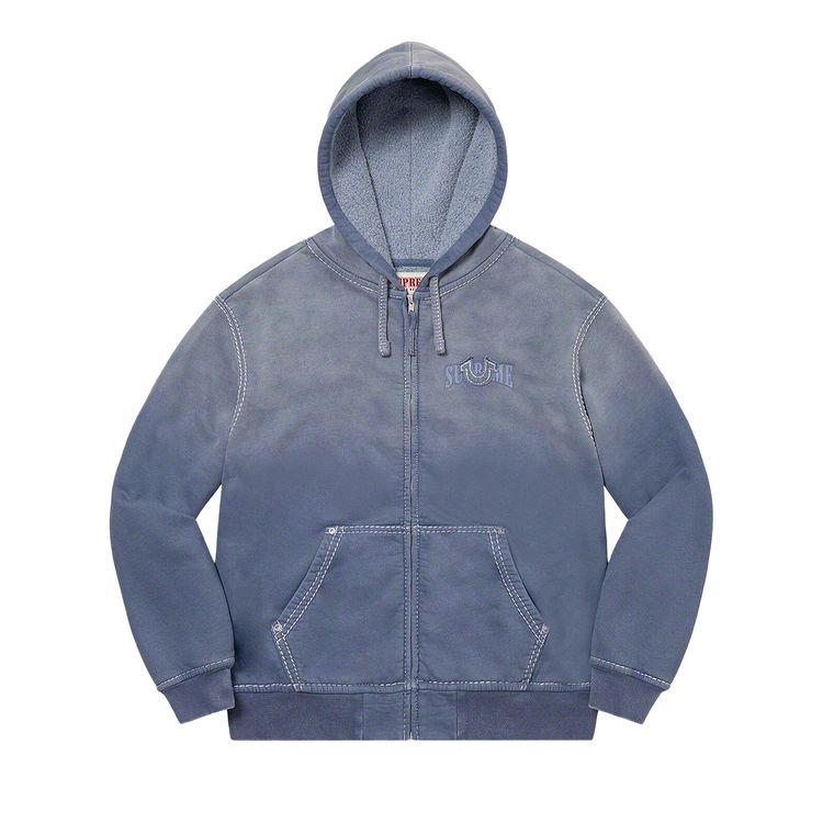 

Толстовка Supreme x True Religion Zip Up Hooded Sweatshirt 'Indigo', синий