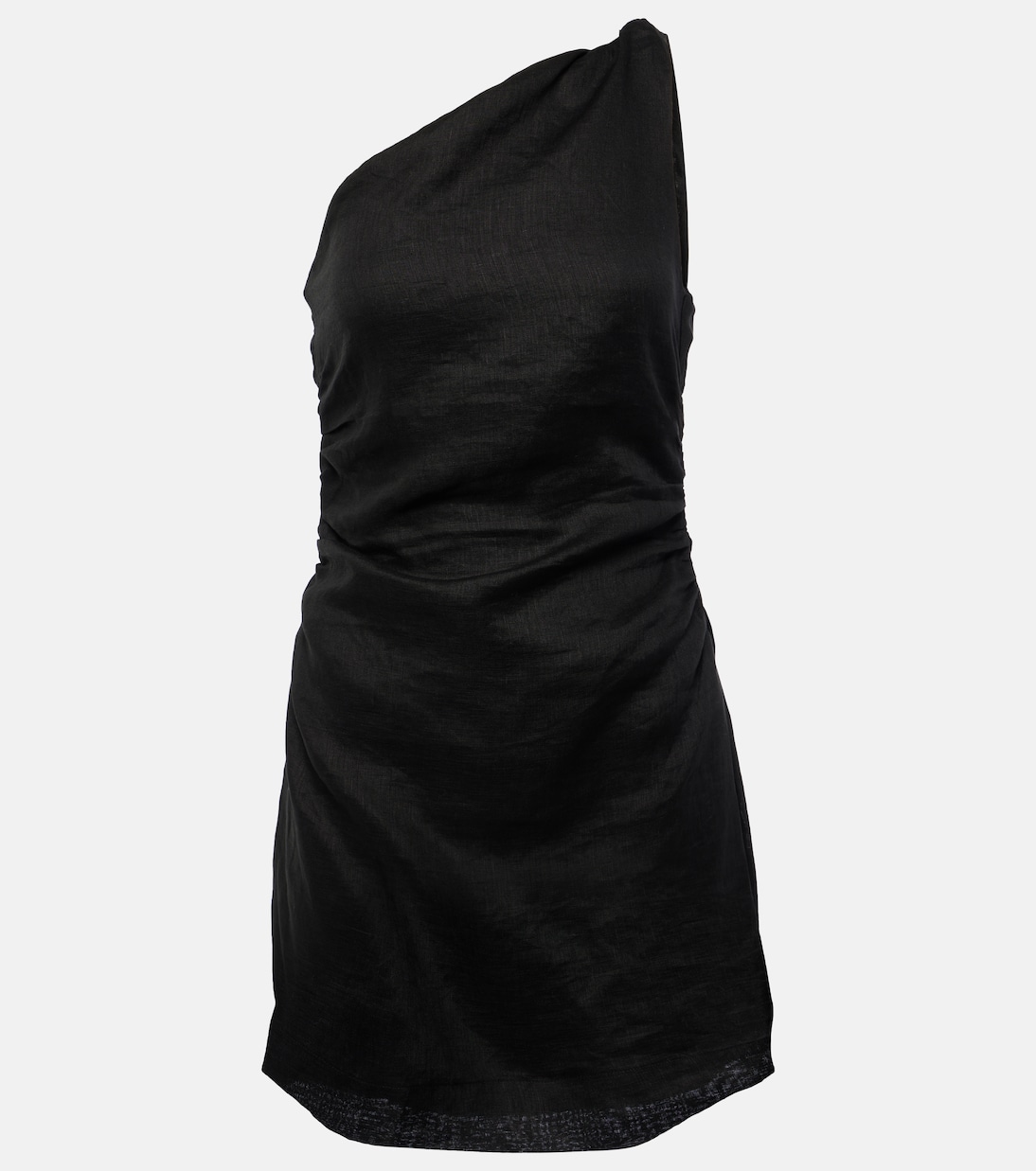 

Мини-платье из льна Marga со сборками Faithfull, черный