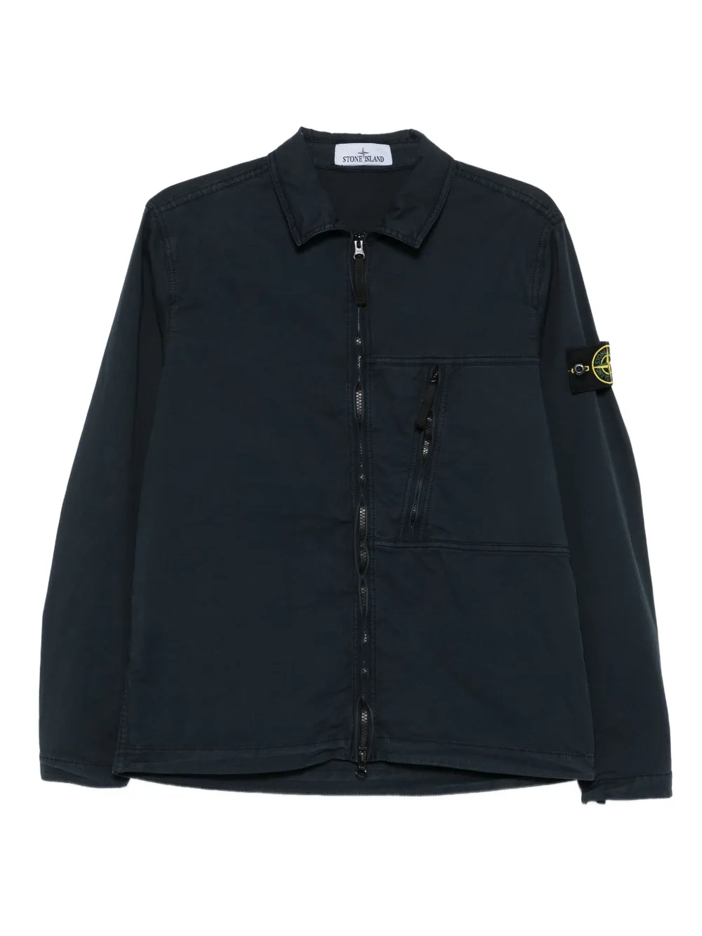 

Куртка-рубашка с карманом на молнии Stone Island, синий