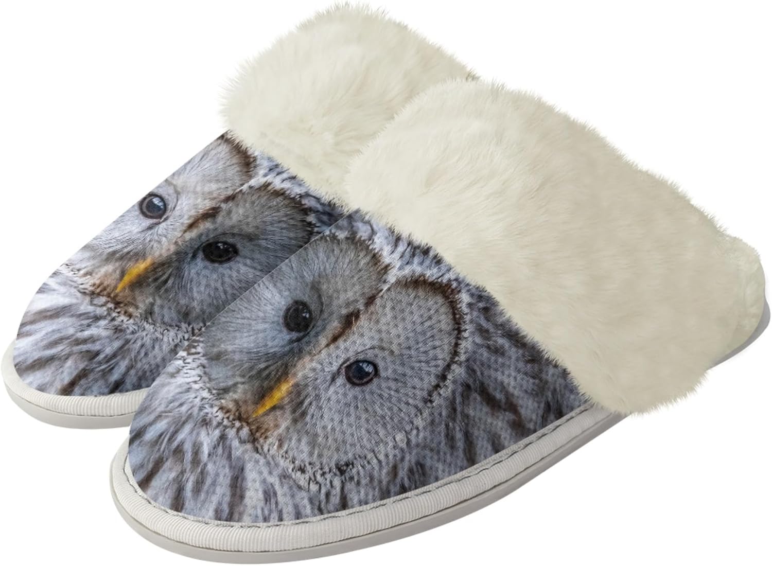

Тапочки Micoklinlin для женщин и мужчин, с плюшевой подкладкой, домашние фланелевые тапочки, зимние мягкие и теплые тапочки для дома, Cute Owl
