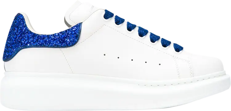 

Кроссовки Alexander McQueen Wmns Oversized Sneaker 'White Blue Crystal Glitter', белый