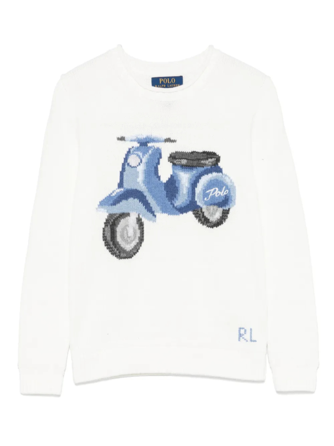 

POLO RALPH LAUREN KIDS жаккардовый свитер, белый