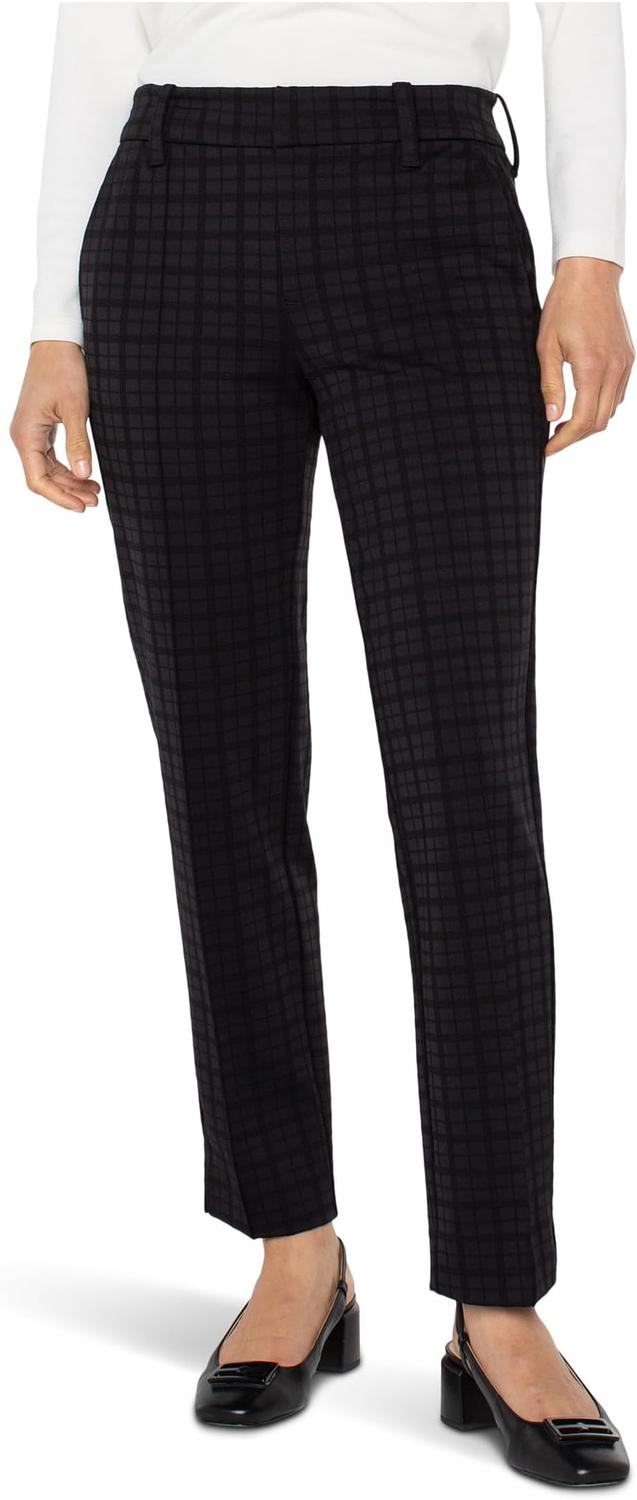 

Женские брюки-сигареты Gemma со средней посадкой Liverpool Los Angeles, Black Tattersall Check