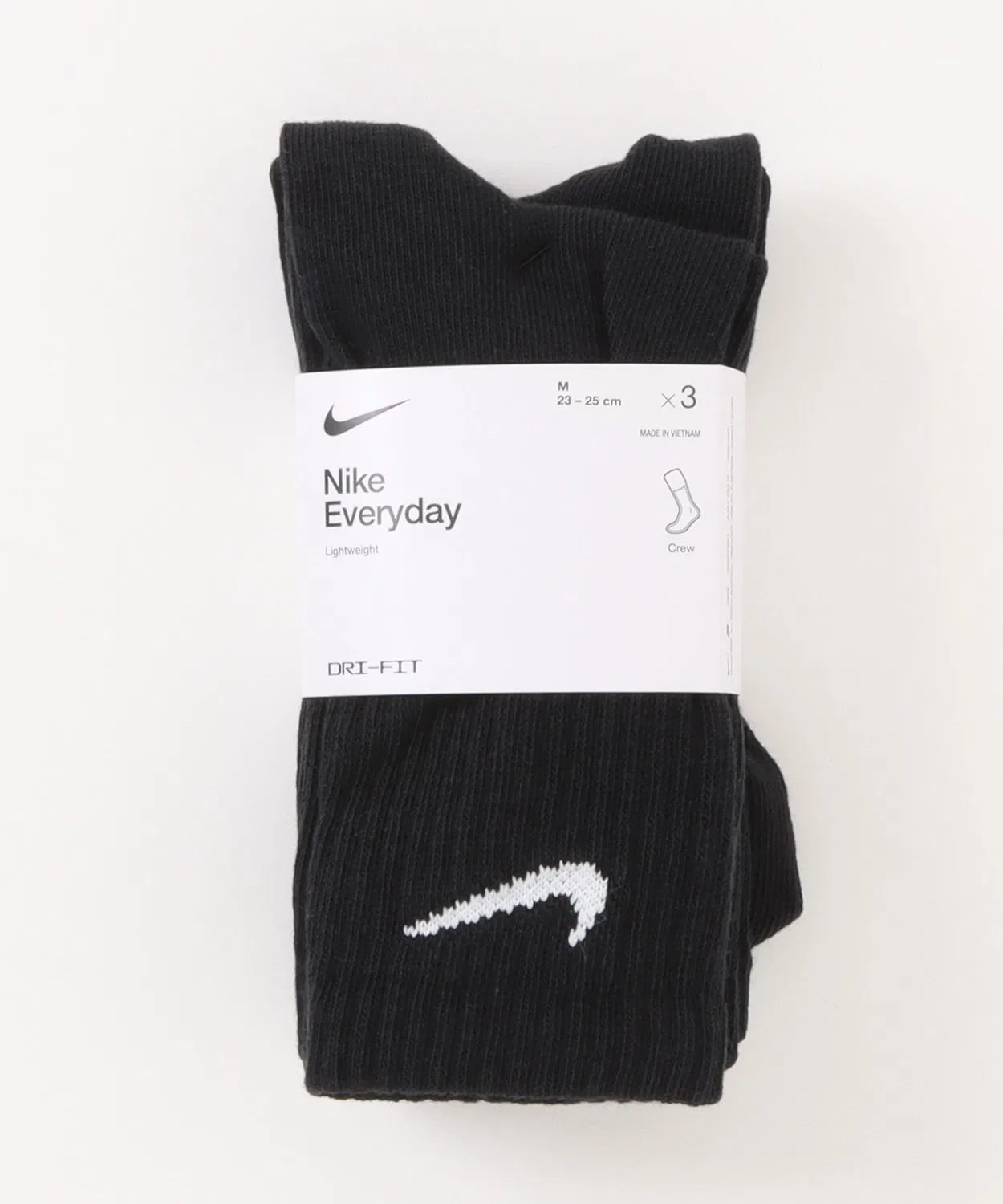 Носки спортивные Nike Everyday Lightweight Crew, 3 пары, черные