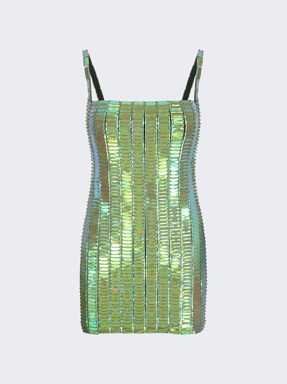 

Украшенное платье Rue The Attico, цвет iridescent green