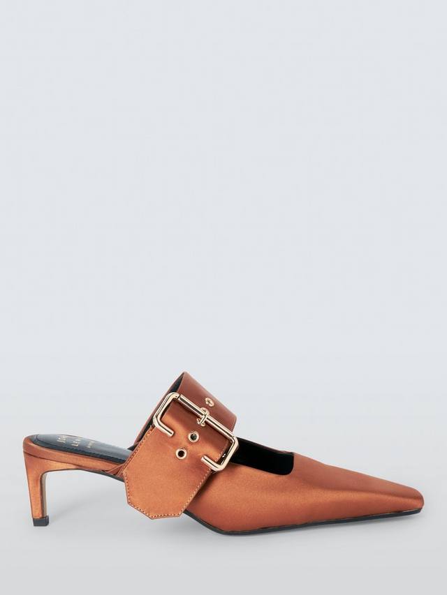 Canary Satin туфли-лодочки с большой пряжкой John Lewis, Copper Brown