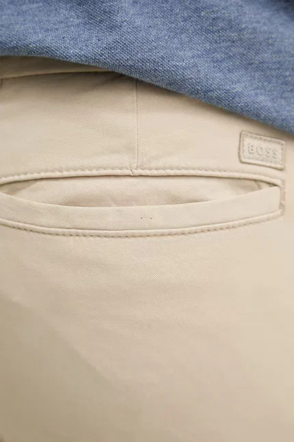 Чиносы slim fit H-Kaiton1 BOSS , бежевый — фото 4