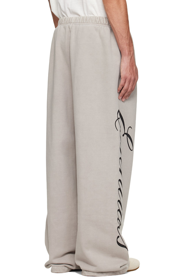 Fear Of God Essentials Серые праздничные толстые флисовые домашние спортивные штаны — фото 3