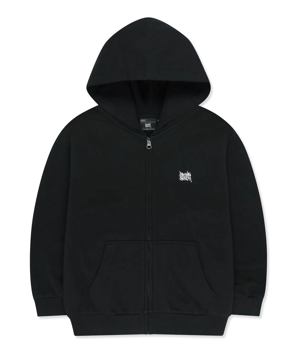 Детская толстовка на молнии с капюшоном Kids Tag Spray Hood чёрного цвета от Brownbreath Kids — фото 2