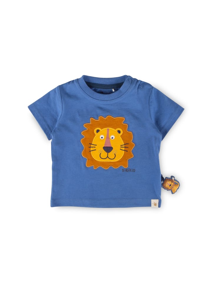 

Sigikid Футболка Tiger & Lion, средне-синего цвета, Синий, Sigikid Футболка Tiger & Lion, средне-синего цвета