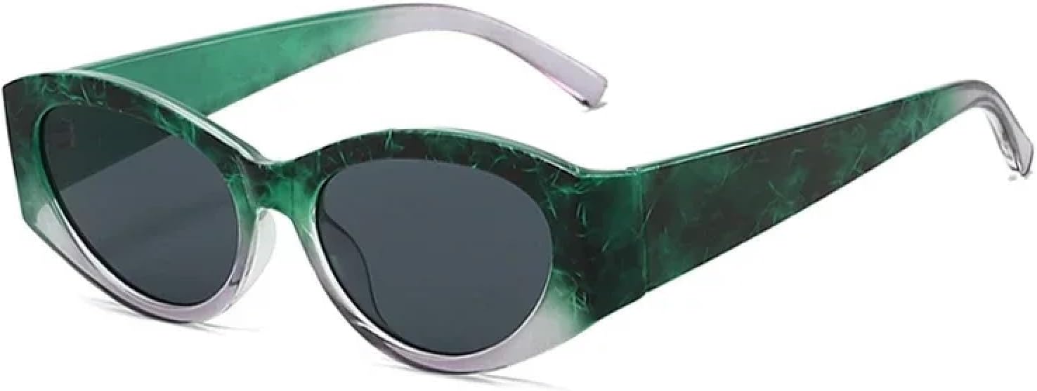 

Солнцезащитные очки «кошачий глаз» для женщин, модные зелено-серые оттенки, солнцезащитные очки с градиентным переходом для мужчин, защита от УФ-излучения UV400 SZVVBKK, 5