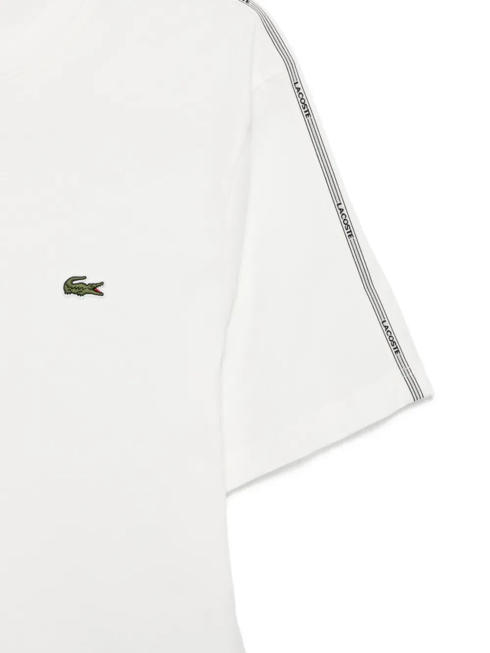 Футболка с логотипом-нашивкой и отделкой тесьмой Lacoste, белый — фото 3