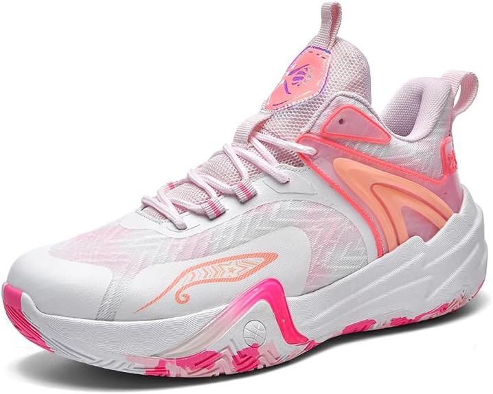 

Женские спортивные баскетбольные кроссовки, легкие, на шнуровке, с толстой подошвой, противоскользящие, подходят для бега, баскетбола и ходьбы Igzbibg, белый