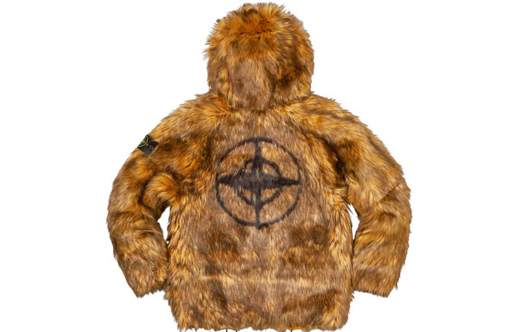 Stone Island X Co-branded Collection Куртка мужская Supreme, желтый — фото 4